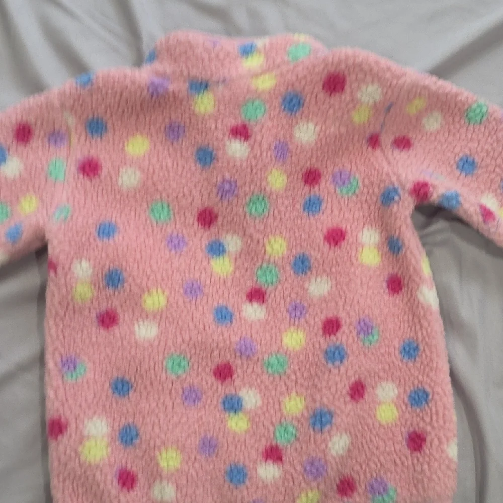 The Children's Place Pink Fleece with Colorful Dots 5T